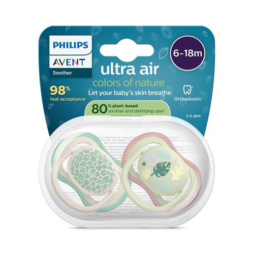 Philips AVENT SCF087/17 Játszócumi Ultra air mintás neutral 6-18 hó 2db