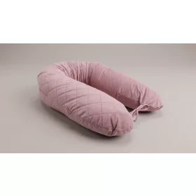 Univerzális szoptatós párna velvet huzattal - Powder Pink