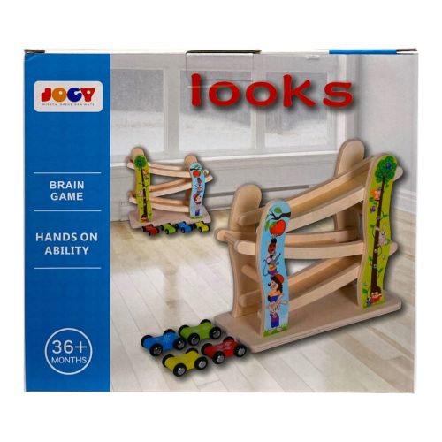 Fa autóleesős pálya + 4 átfordulós autó