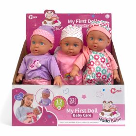   Baba kicsiknek, hangot adó, csinos ruhában 30 cm - különböző színek