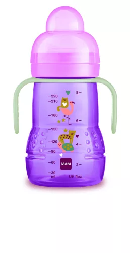MAM Trainer+ Night tanulópohár 220 ml 4 hó+ - lányos 