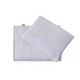 Muszlin 2 részes baba ágyneműhuzat - szürke