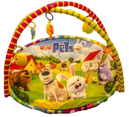 Játszószőnyeg kutya mintával csögőkkel, játszóhíddal