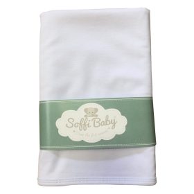 Kétrétegű 80x100 cm pamut babatakaró -  fehér