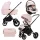 BabyLux ROSSO 2in1 multifunkciós babakocsi - Rózsaszín