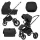 BabyLux ROSSO 2in1 multifunkciós babakocsi - Fekete