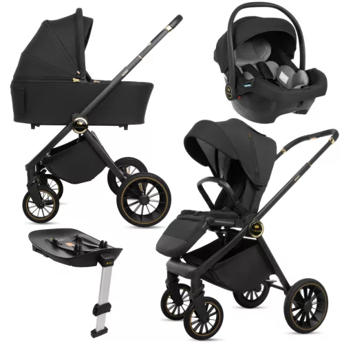 BabyLux ROSSO 2in1 multifunkciós babakocsi - Fekete
