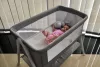 MONI Kalinihta újszülött babaágy önálló, 11 kg, 1 szint fehér láb grafit
