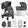 Cangaroo iCLICK Babakocsi 2in1 szett 22kg, aluminium váz, fordítható ülés, autom. csukható SZÜRKE