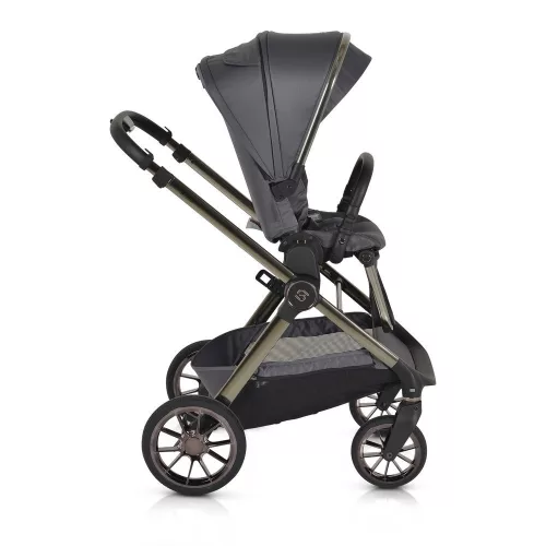 Cangaroo iCLICK Babakocsi 2in1 szett 22kg, aluminium váz, fordítható ülés, autom. csukható SZÜRKE