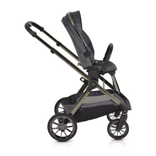 Cangaroo iCLICK Babakocsi 2in1 szett 22kg, aluminium váz, fordítható ülés, autom. csukható SZÜRKE