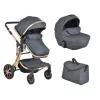 Cangaroo Polly 2 in1 babakocsi SZETT:sport+mózes+kistáska 107985 FEKETE