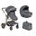 Cangaroo Polly 2 in1 babakocsi SZETT:sport+mózes+kistáska 107985 FEKETE