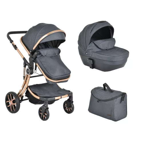 Cangaroo Polly 2 in1 babakocsi SZETT:sport+mózes+kistáska 107985 FEKETE