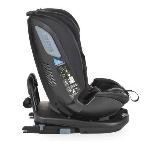 GRAVITY I-size autós ülés 40-150cm, SPS, forgatható talp, pamut huzat FEKETE
