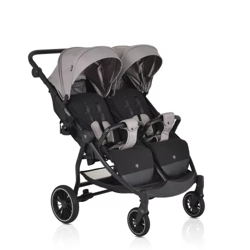 MONI TWINGO Iker babakocsi lábzsákkal VSZÜRKE/SILVER