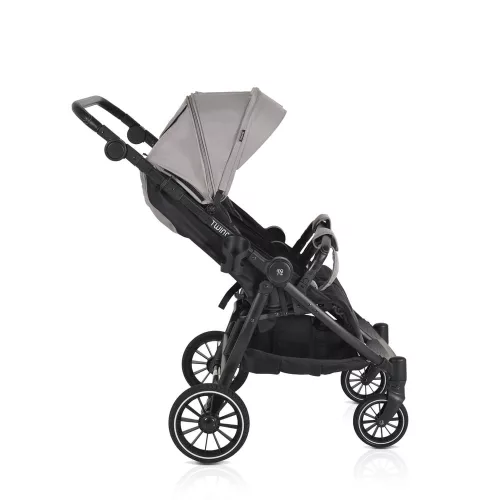 MONI TWINGO Iker babakocsi lábzsákkal VSZÜRKE/SILVER