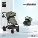 Moni ALL ROAD babakocsi szett 2in1, átalakítható, autós hordozóval S.ZÖLD