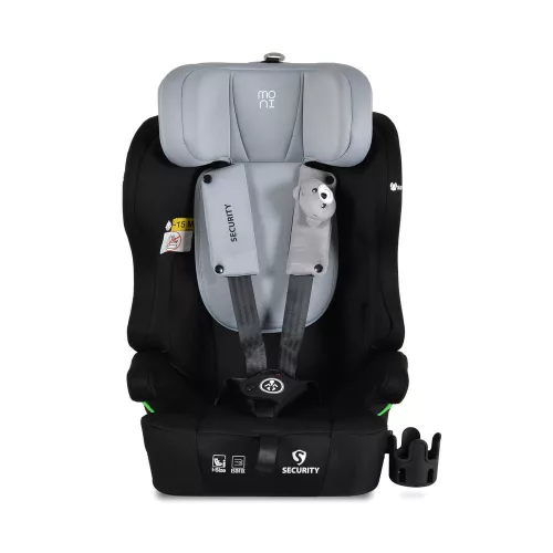 SECURITY autós ülés belső övvel, isofix, ajándék 2plüss+párna 76-150cm SZÜRKE