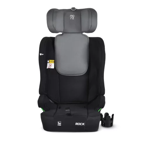 ROCK autós ülés 76-150cm, 2játékkal, pohártartó, belső öv, isofix nélkül SZÜRKE