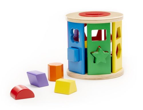 Melissa & Doug Fa készségfejlesztő játék, Gurulós formarendező