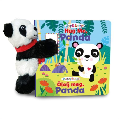 Snap & Snuggle Pattanj pajtás plüss barát képeskönyvvel  - ölelnivaló panda