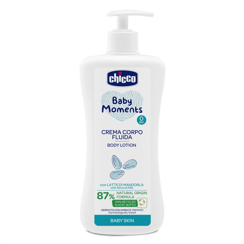 Image of Chicco Testápoló tej 500 ml Baby Moments mandulatejjel